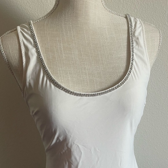 NWOT Victoria Secret Embellished White Bodysuit, Size Large - Picture 8 of 13